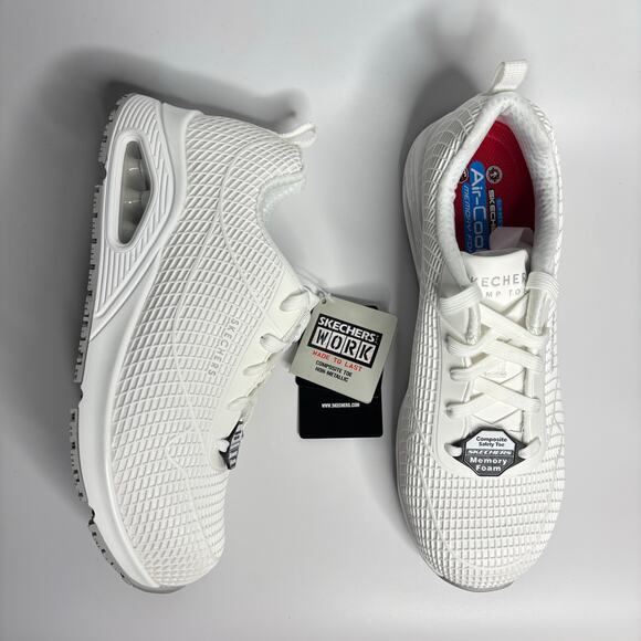 Skechers Work Women’s UNO SR Jhansi Composite Toe Safety Shoes in White - Picture 6 of 8